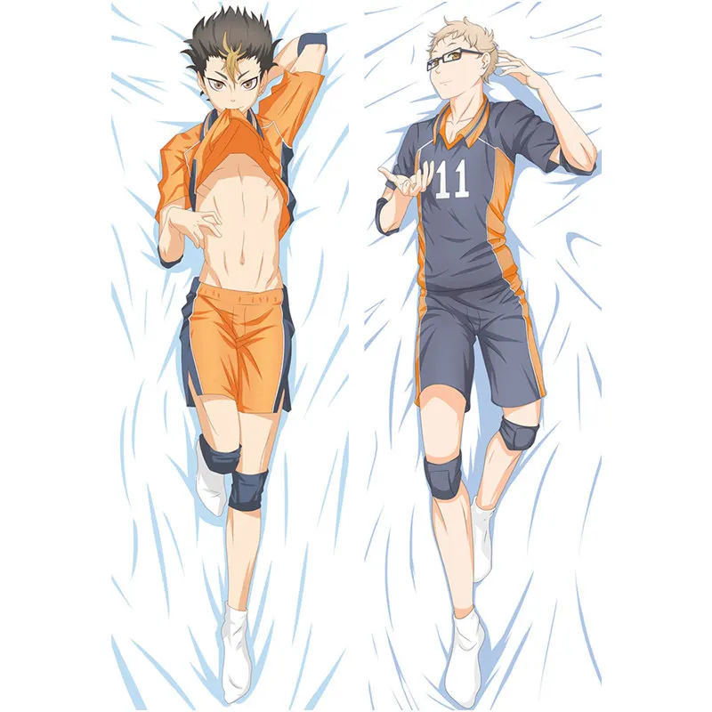 Аниме Haikyu наволочка Хината shoyo Dakimakura Чехол сексуальная девушка крутой мальчик 3D двухстороннее постельное белье обнимающие наволочки для подушек HU02 - Цвет: Polyester