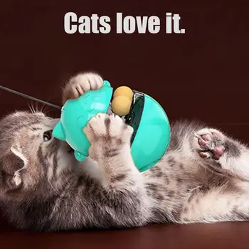 

4 Colors Tumbler Design Anti-Wear Pet Leaking Device Durable Cat Tumbler Toy Dog Feeding Basin Multifunctional