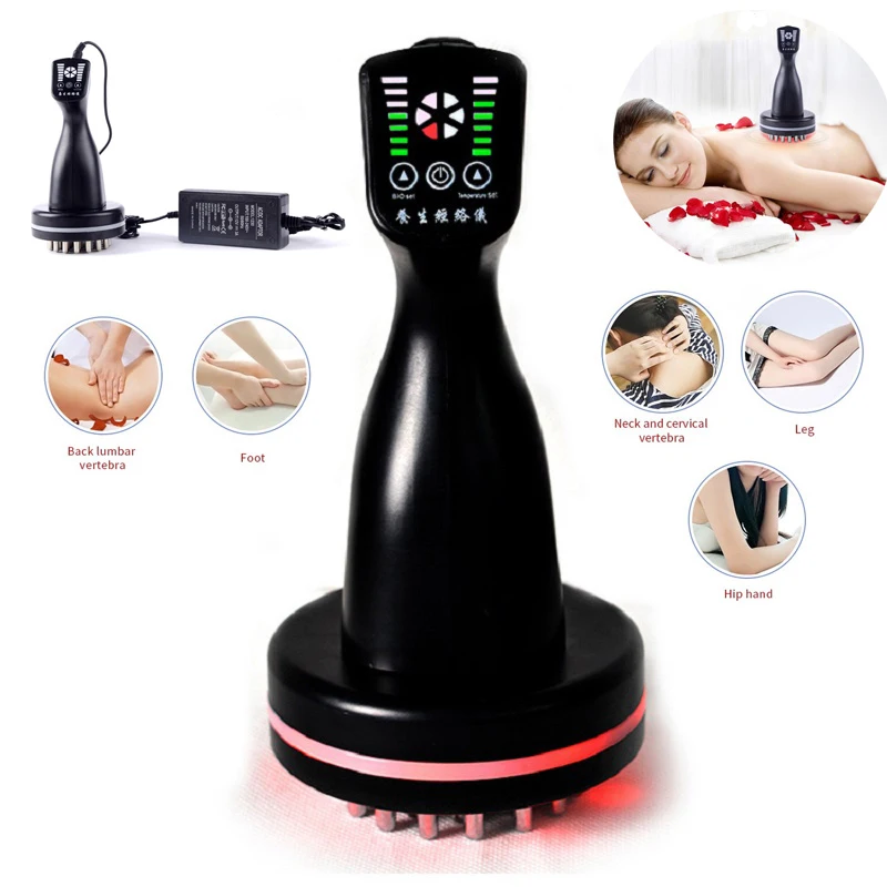

Microcurrent Meridian Scrape Infrared Body Detoxification Massage Comb Regimen Dredging Warm Brush Shape Promote Blood Relaxing