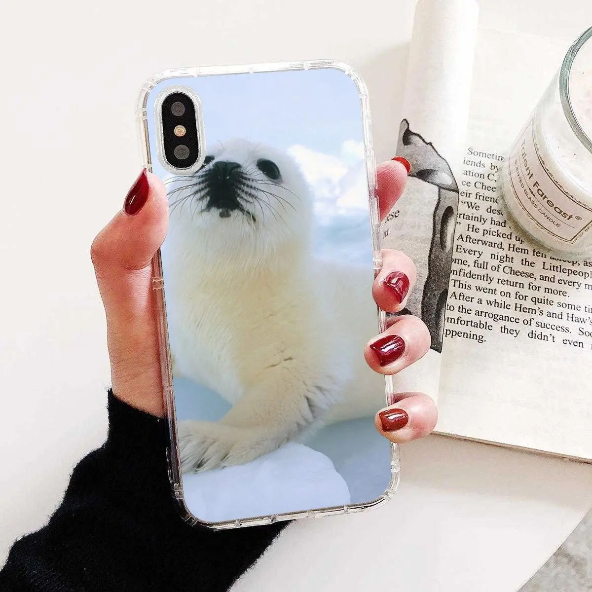 For ZTE Blade A910 A610 A530 A510 Oneplus One plus 3T 5T 6T 6 7 7T Pro cute Baby harp Seal Arctic Snow Soft Shell Cover | Мобильные