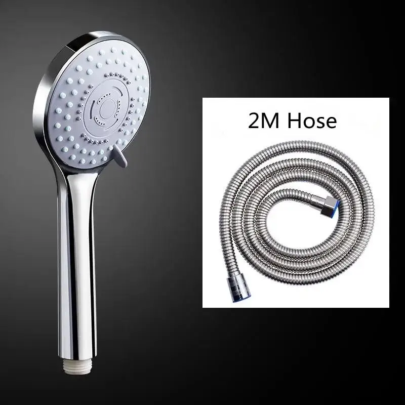 Pommeau de douche avec tuyau de 2M 1.5M, ensemble de douche pressurisé,  pour salle de bain, chauffe-eau domestique, fleur - AliExpress