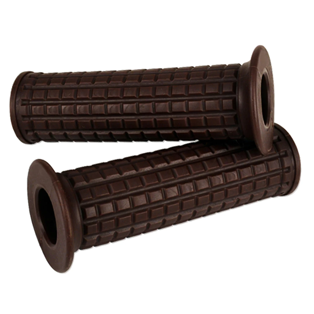 1 Pair Replacement 1'' 25mm Motorcycle Hand Grips, Antiskid Handlebar Soft Rubber Bar End Hand Rubber Motorcycle Hand Grips