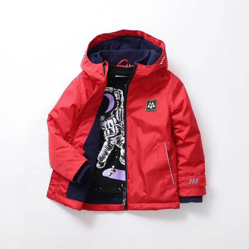 Children's stormwear men's and children's thick warm coat with fleece
