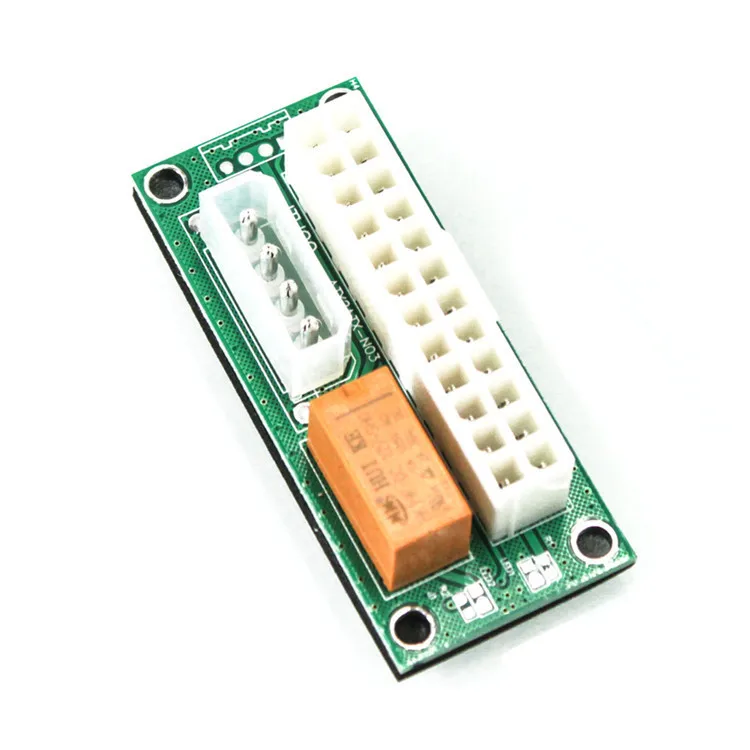 2021 Dual PSU Power Supply Sync Adapter Connector Add2psu ATX 24Pin To 4pin Molex Synchronous Connector Riser Cable Miner Mining 2