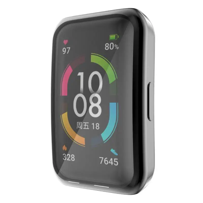 Hot Suitable for Huawei Glory Bracelet 6 All-Inclusive Watch Case Protective Case HONOR band 6 Electroplating tpu soft shell
