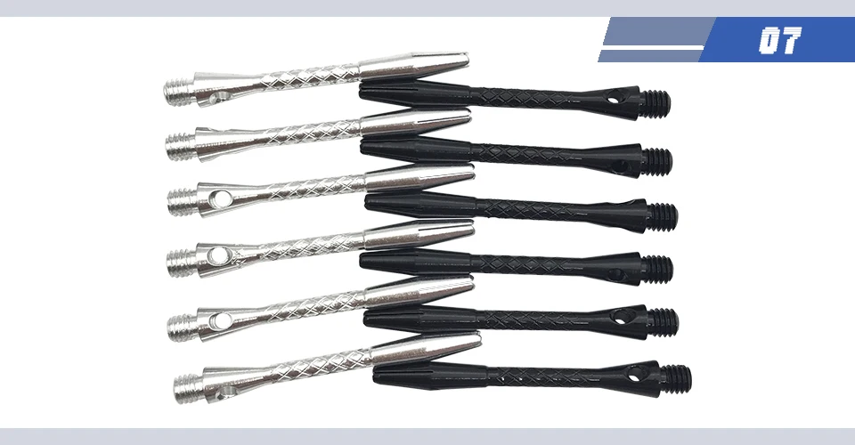 High-quality 6Pcs/Lot Darts Accessories Shaft Aluminium Alloy Material 45mm Shafts Silvery White And Black Two Colour Dart High-quality 6Pcs/Lot Darts Accessories Shaft Aluminium Alloy Material 45mm Shafts Silvery White And Black Two Colour Dart