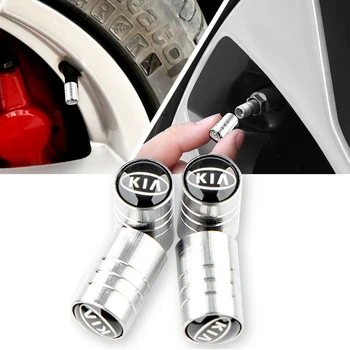 

4pcs New Fashion Round Car Wheel Tire Parts Valve Stem Plugs Cover for KIA K2 K3 K5 Sorento Sportage R Rio Soul Cap Car Styling