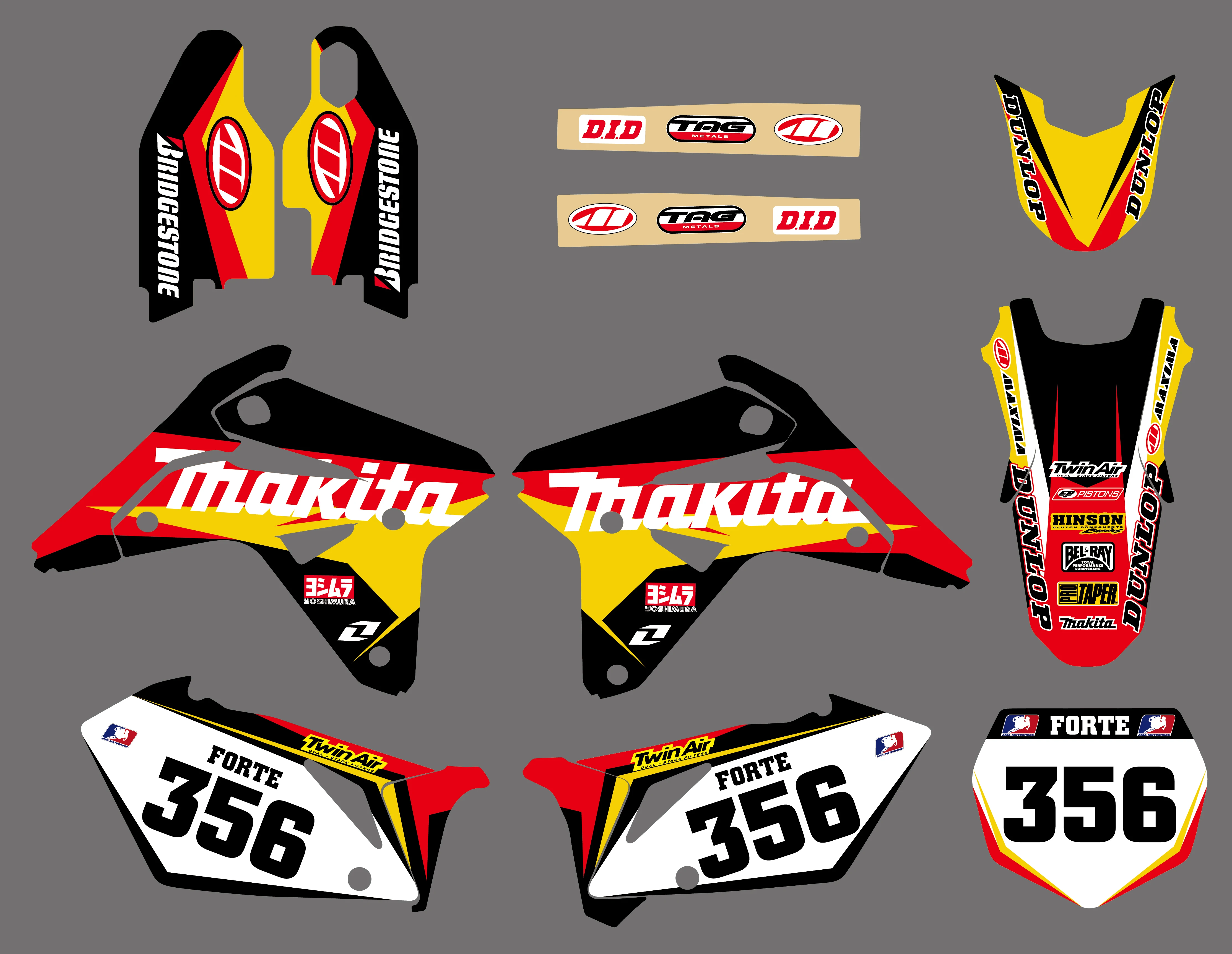 Графические и Фоновые наклейки для Suzuki RMZ450 новые коллекционные 450 RMZ 2007 наклейка