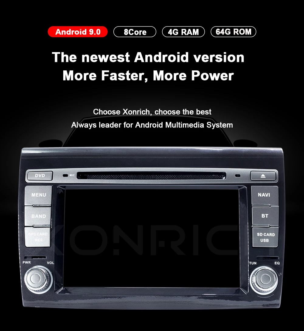 Ips DSP 2 Din Android 9,0 Автомобильный мультимедийный плеер для Fiat/Bravo 2007 2008 2009 2010 2011 2012 автомобиль радио gps навигации автомобиля DVD ТВ 4 Гб