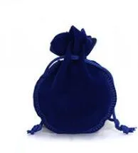 10 шт., 5x7 мм, 7x9 мм, 9x12 см, бархатная сумка, сумка на шнурке, черный, красный, розовый, Calabash, упаковка для ювелирных изделий, свадебные, рождественские, подарочные сумки - Цвет: blue