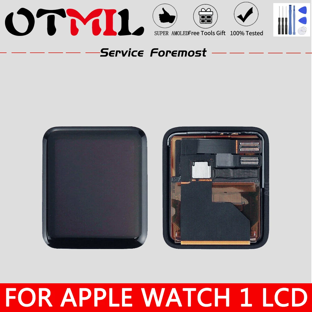 

OTMIL LCD For Apple Watch 1 LCD Display Touch Screen Digitizer 38mm Sapphire For Apple Watch Series 1 42mm Sport Assembly Glass