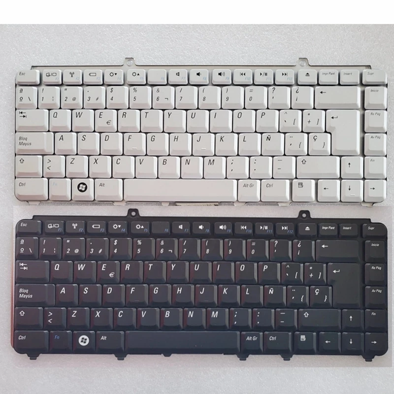 Teclado Espanhol para Dell Inspiron 1400 1520 1521 1525 1526 1540 1545 1420 1500 Prateado sp para Notebook
