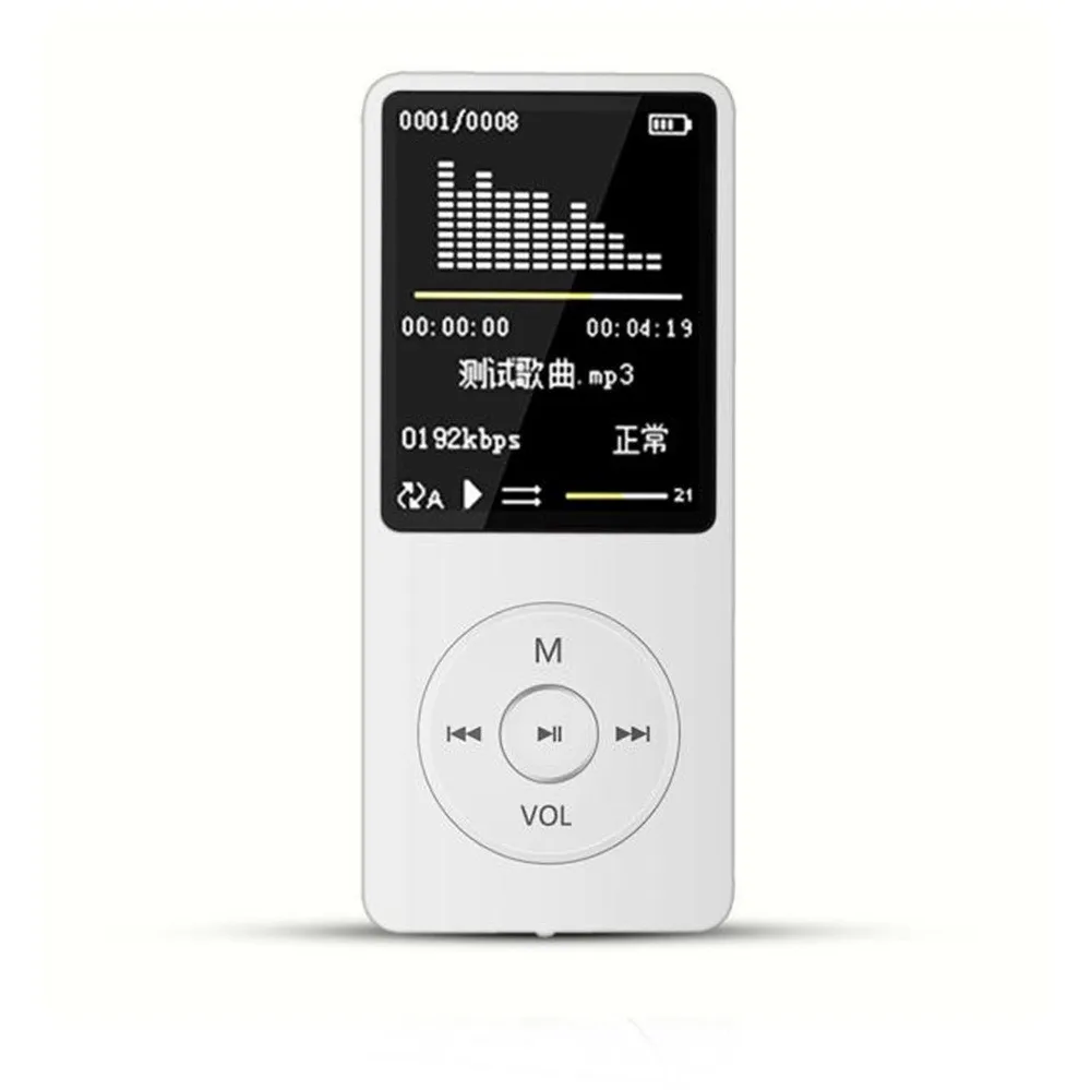 MP3 Walkman Hifi плеер USB мини MP3 плеер с ЖК-экраном Поддержка FM рекордер TF карта спортивные музыкальные наушники MP3-плеер# T10G - Цвет: White