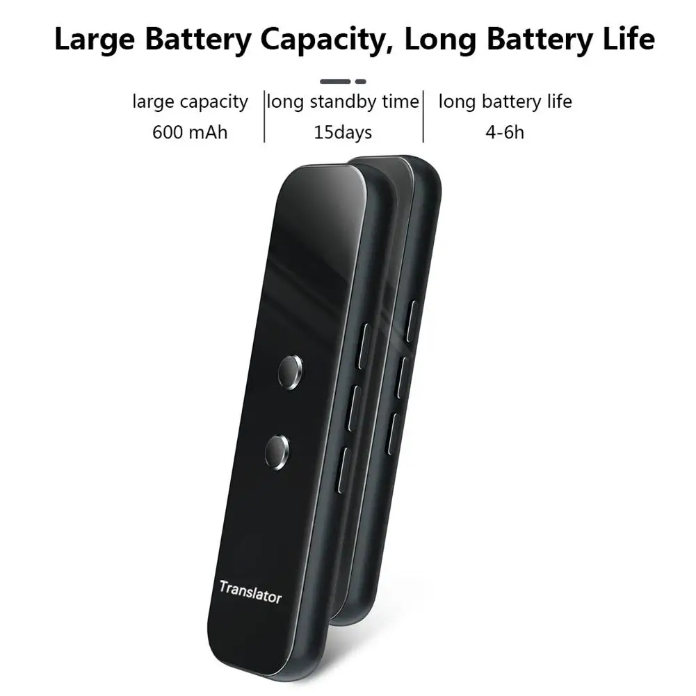 G6 Portable Smart Voice Translator 70+ Multi-languages Two-Way Real Time Translate Bluetooth Mini Wireless Instant Translator