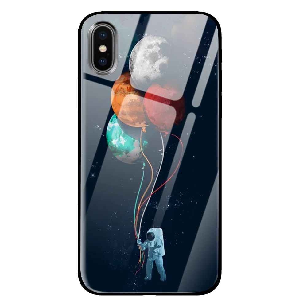 Роскошные Чехлы cosmos space из закаленного стекла для samsung Galaxy S10 S8 S9 Plus Note 8 9 - Цвет: 6