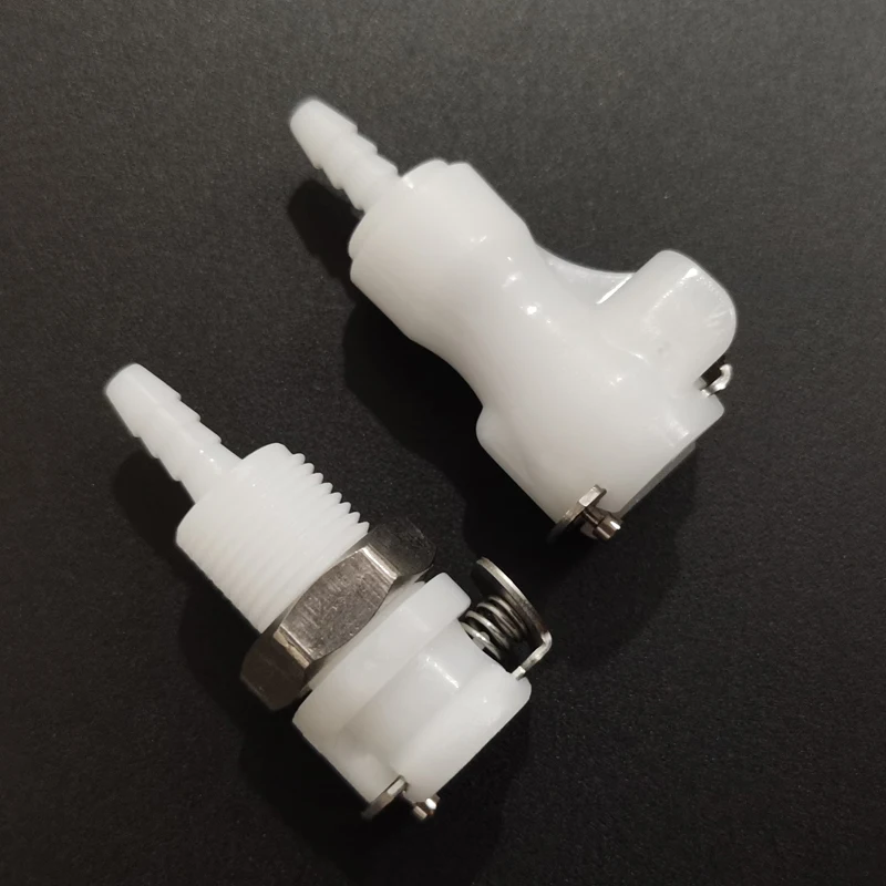 1/8 quick disconnect fitting coupler valved quick Coupling Insert Body Male And Female Quick Shut-Off Hose Joint Tube Connector