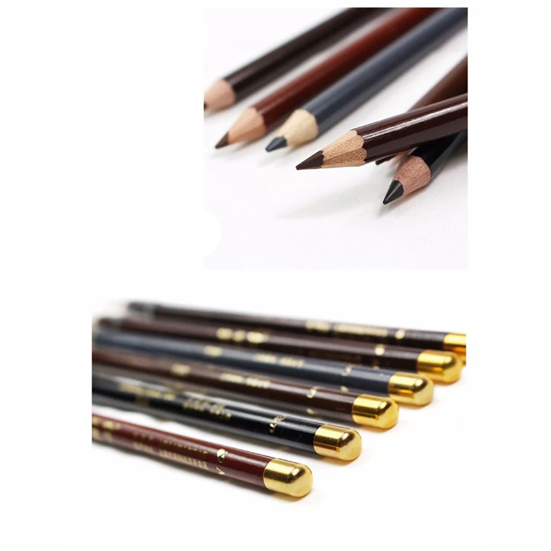 1 шт., Водостойкий карандаш для бровей, долговечный, натуральный, черный, коричневый, прочная ручка для бровей, женские косметические инструменты для макияжа, дропшиппинг
