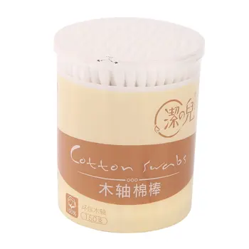 

150PCS/Box Compact Cotton Swabs Double Head Wood Sticks Nose Ears Cleaning Cosmetics Health Care Cotton Buds