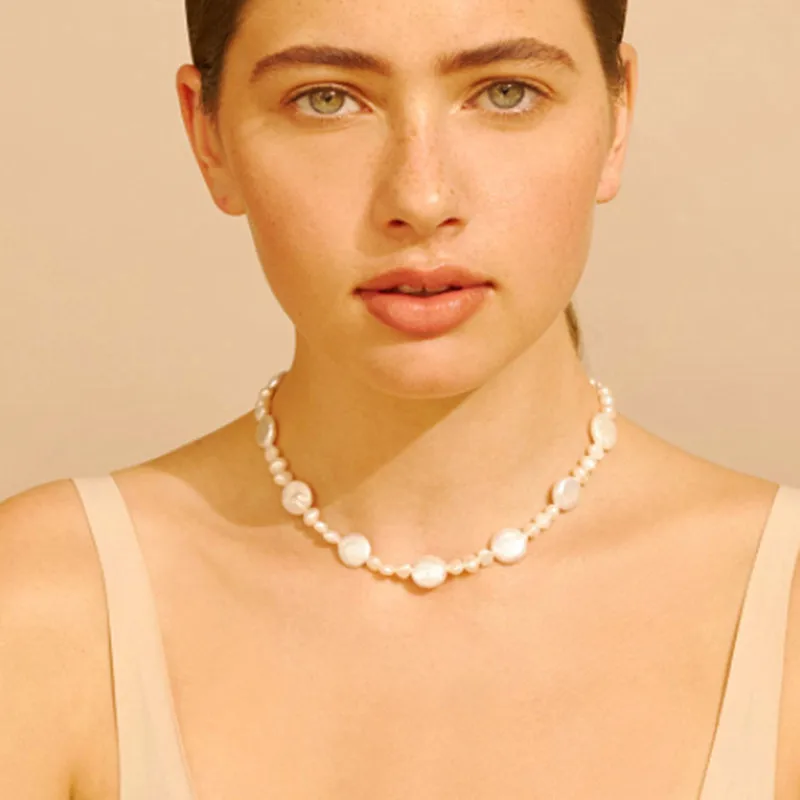 Ожерелье-чокер из пресноводного жемчуга bijoux femme collier модное ожерелье бусы