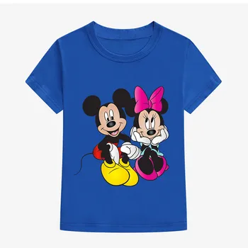 

Children Clothes Baby Boys Girls Mickey Minnie Kids T-Shirt Short Sleeve For Summer T-shirt Cotton Cartoon Pop Fashion Cute