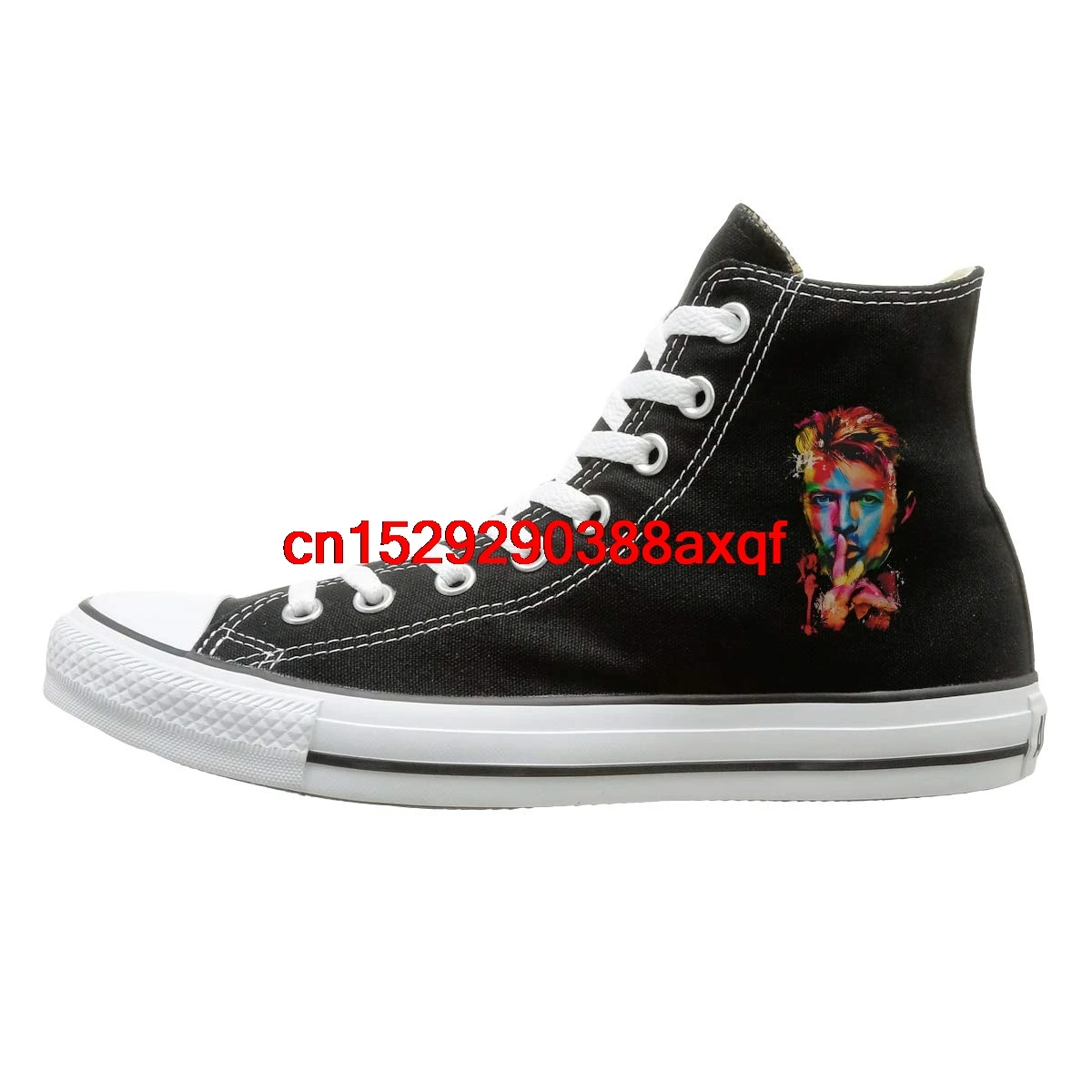 

Women Men Casual Shoes David Bowie Rock Art High-top Canvas Shoes