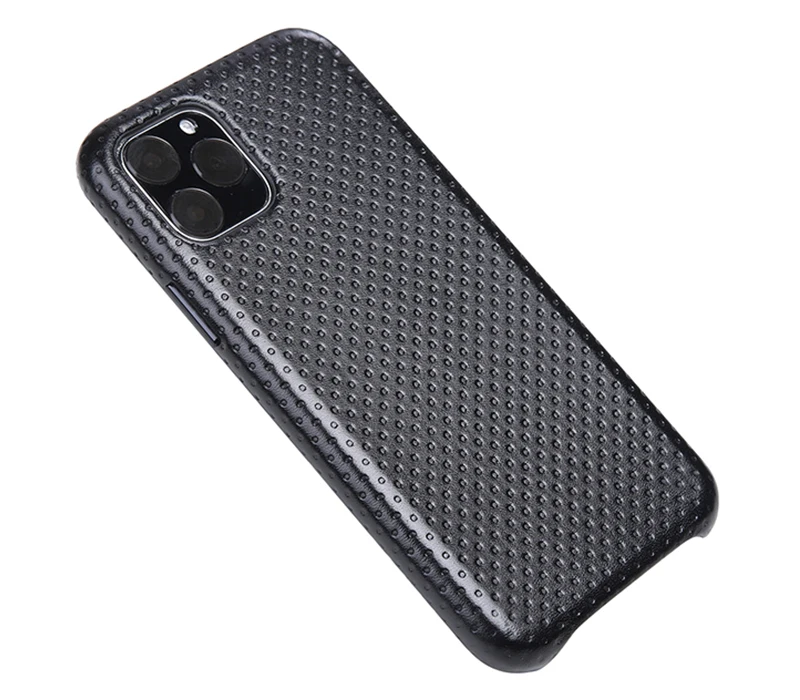 Модный чехол из натуральной кожи для iPhone 11/Pro/Max, роскошный защитный чехол на заднюю панель, чехол для iPhone 11 Pro Max, металлический чехол на кнопке