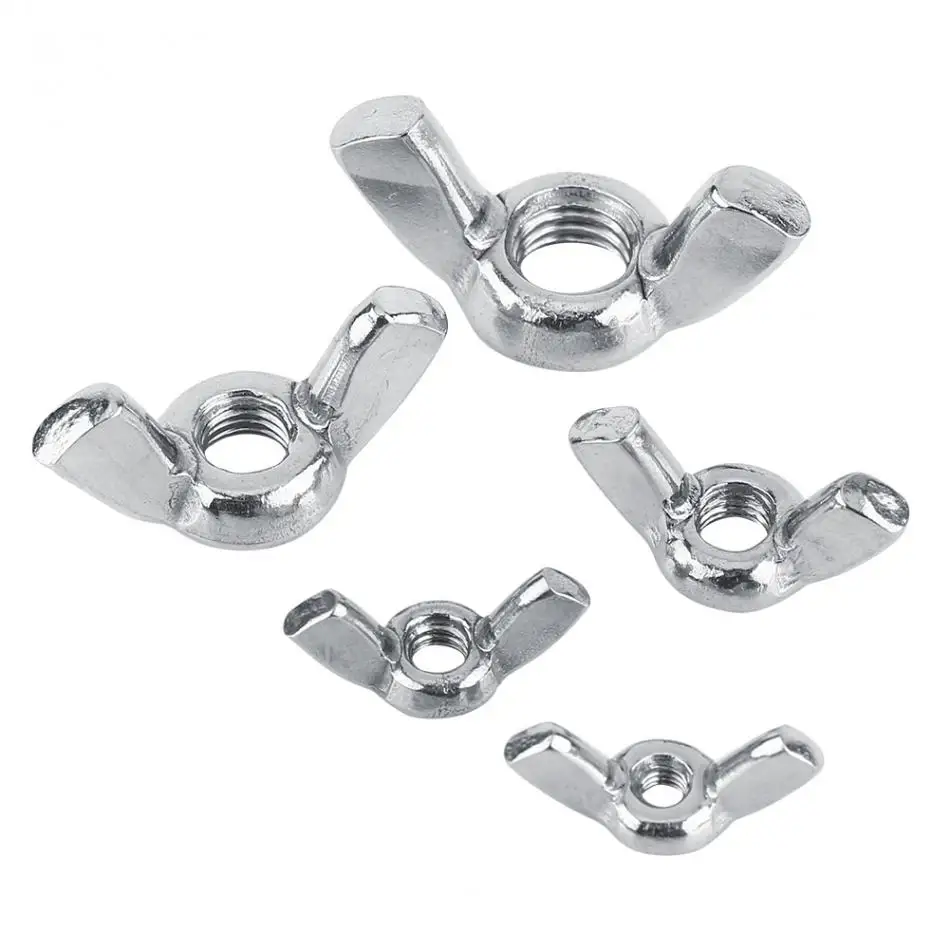 

10Pcs/lot Wing Nut DIN315 M3-M8 Stainless Steel SS316 Wing Nut Butterfly Nuts Fastener