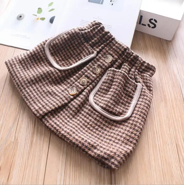 new wholesale girls plaid skirt winter fashion girls skirts 2-7 years HH545