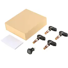 Универсальный для TPMS система контроля давления в шинах в режиме реального времени прикуриватель с 4 внешними датчиками ЖК-цифровой дисплей