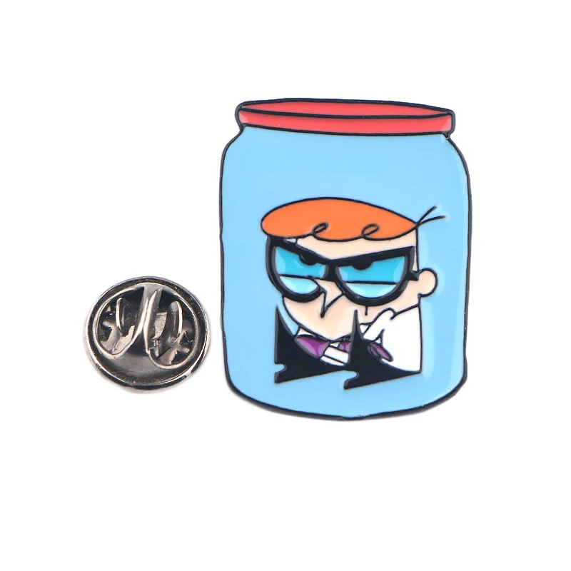 Homegaga Dexter's Lab Cool на булавке, эмалированные броши, значок для рюкзака, мультяшная Металлическая Булавка, ювелирное изделие, подарок для семьи D2474