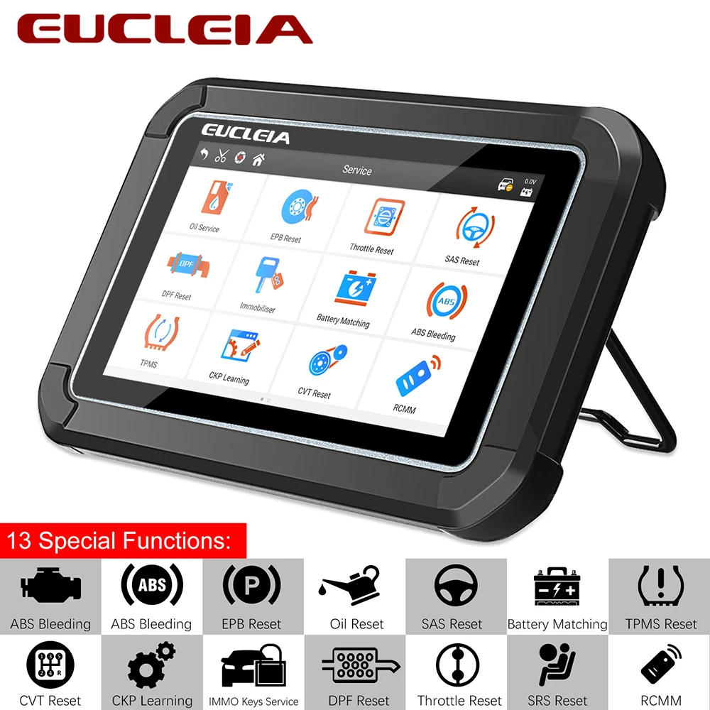 EUCLEIA S7C OBD2 сканер для диагностики авто Поддержка двигателя проверка ABS подушка