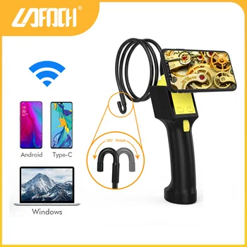 Buy 180 Degree Rotation Endoscope Waterpoorf 0.8m Cable Borescope Sewer Drain Inspection Camera,forType C,PC,Android Smartphone