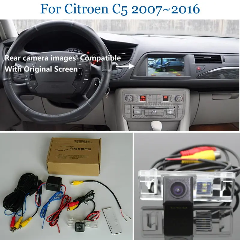 Автомобильные комплекты камер заднего вида для Citroen C5 2007 ~ 2016 резервная камера RCA и