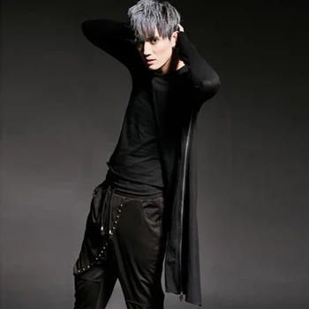 

Men irregular design punk rock hip hop long sleeve t shirt nightclub DJ hiphop streetwear man harajuku tees tops stage costume