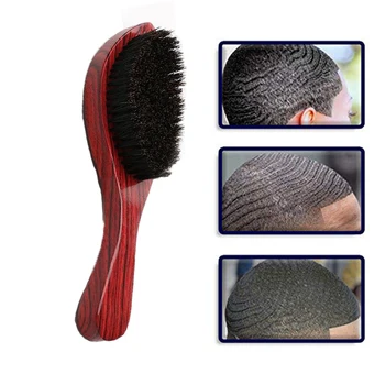 

Big Long Bending Beard Brush Modeling Shaving Brush Beard Wooden Comb Hair Tools Natural Boar Bristle Beard Brush