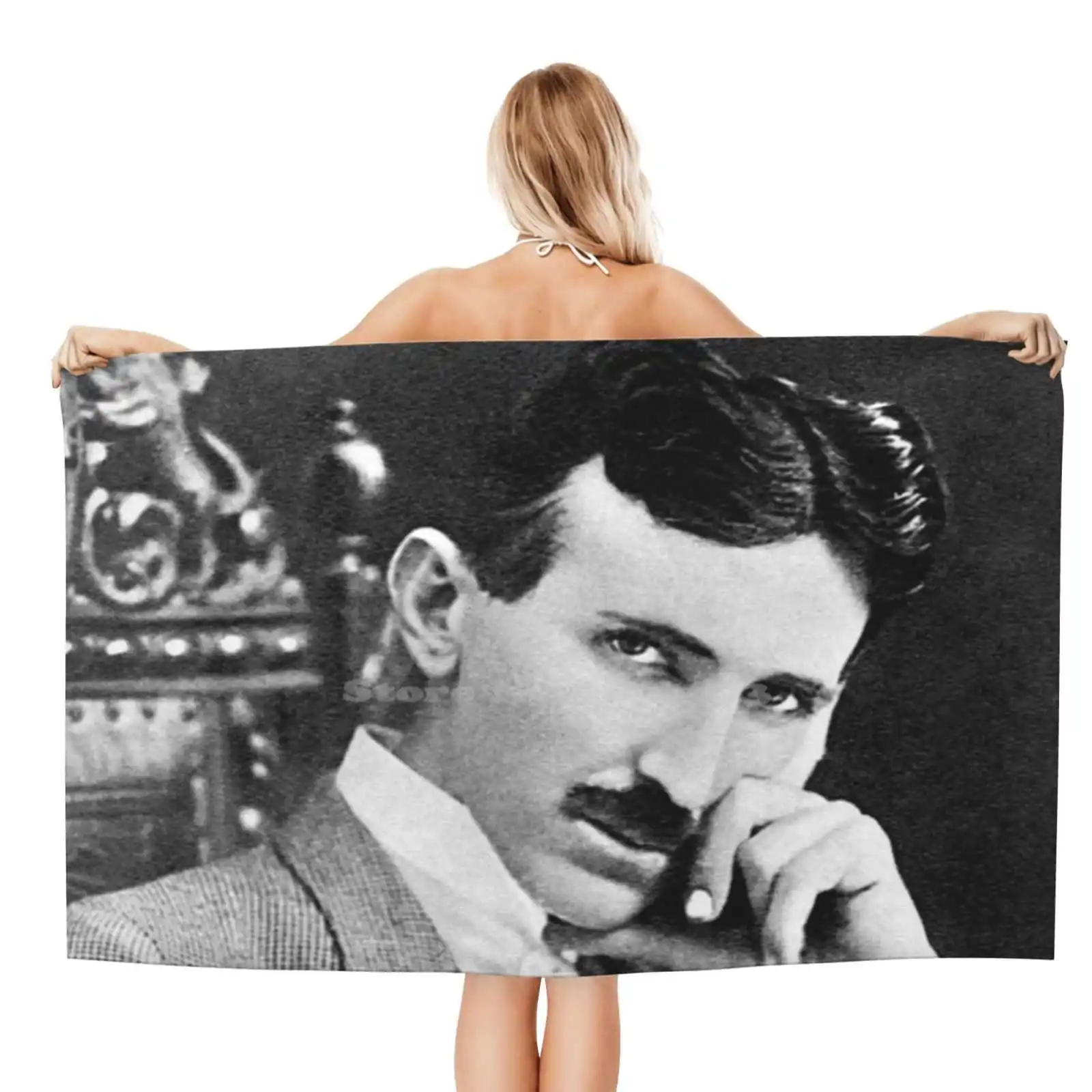 Nikola Tesla Portrait - 1896 Asciugamano Doccia Morbido Personalizzato Nikola Tesla Portrait Tesla Inventor Scientist Physics Science