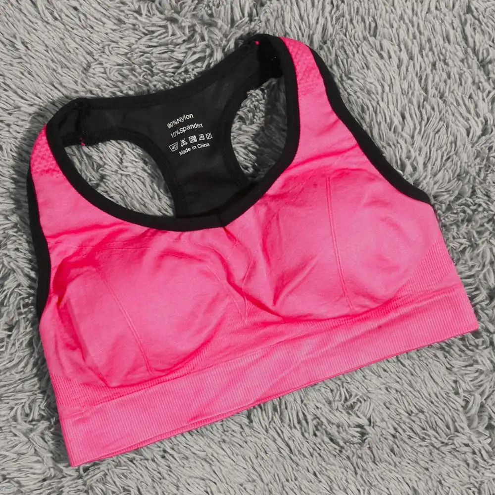 Female Shock Absorbing Quick Fast Dry Gym Fitness Running Sports Bra No Rims Full Cup Athletic Vest Underwear Best Price