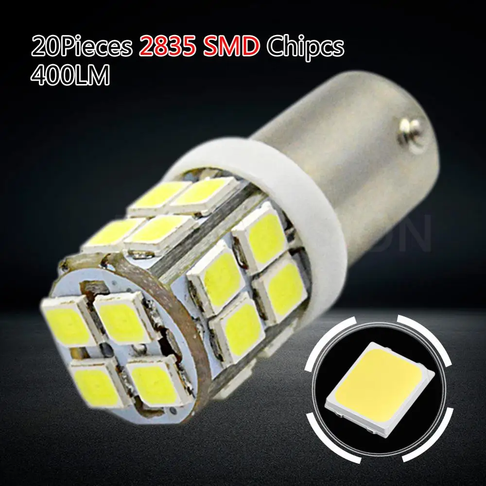 2 шт. Автомобильные светодиодные лампы BA9S T4W 20 2835 SMD BAX9S BAY9S H21W BAW9S боковые