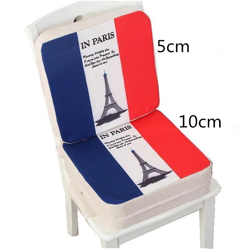 Cojín para silla de comedor para niños, estera de esponja con diseño de dibujos animados ajustable y móvil, práctico extraíble y lavable