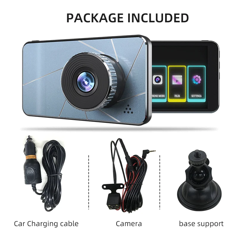 VicTsing Dash Cam автомобиля Камера DVR Full HD 1080P 4 дюйма ips Сенсорный экран 170 ° Широкий формат Dash Cam Ночное видение видео Регистраторы