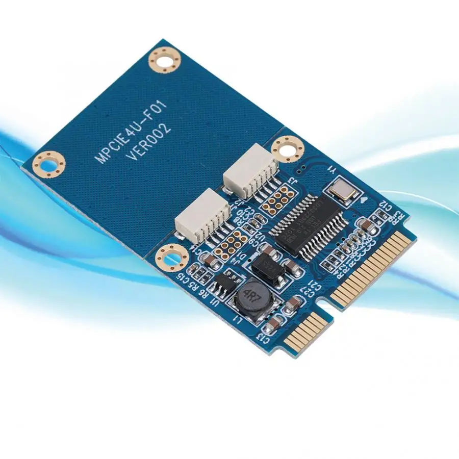 MINI PCI-E до 2-Порты и разъёмы USB2.0 5Pin конвертер расширитель карты ноутбуки расширения адаптер Адаптер конвертера карт карты