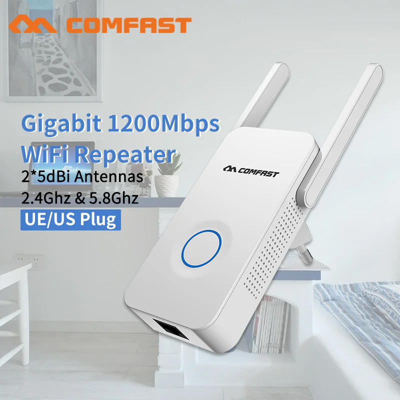 Wifi AC 1200 беспроводной усилитель 5 ГГц 802 11 b/g/n/ac Wi fi маршрутизатор EU/US | Компьютеры и
