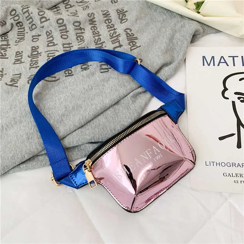 Новая детская поясная сумка для детей, Кожаная поясная сумка для девочек, нагрудная сумка, вместительная набедренная сумка, сумки в виде почек и бананов, сумки через плечо - Цвет: Pink Waist bag