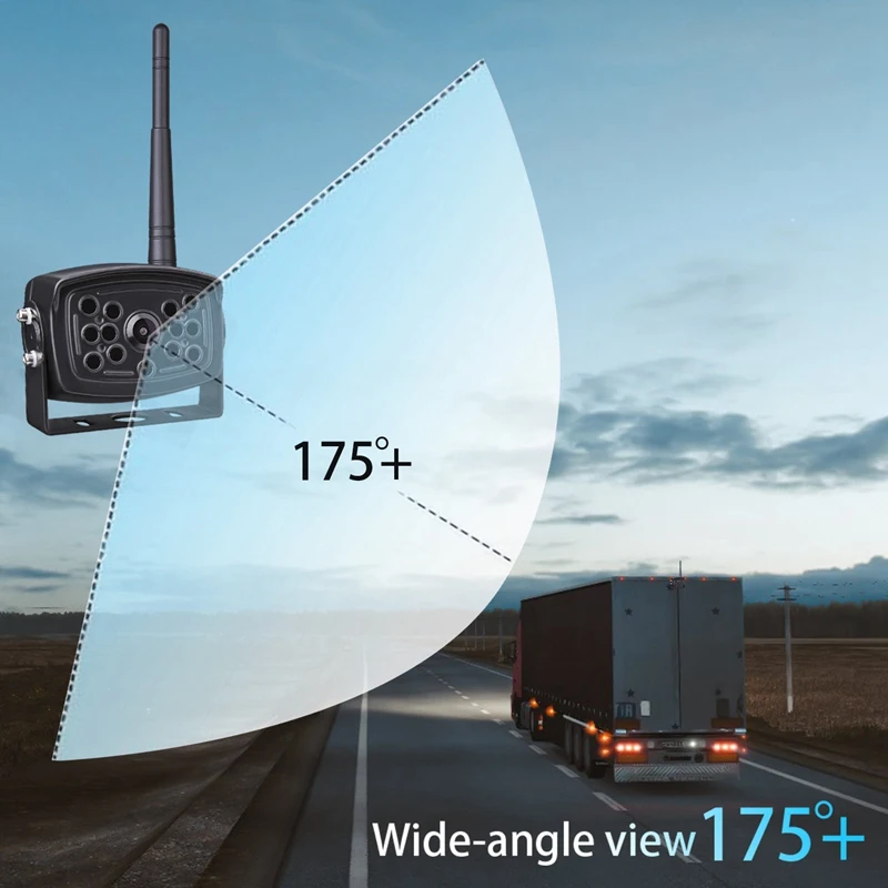 Беспроводное реверсирование автомобиля Wifi цифровая камера заднего вида 7 дюймов дисплей высокого разрешения Led инфракрасный подходит для грузовика Rv трейлер C