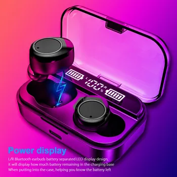 

TWS Bluetooth 5.0 Earphones 800mAh Charging Box Wireless Headphone 9D Stereo Sports Waterproof Earbuds Headsets With Microphone