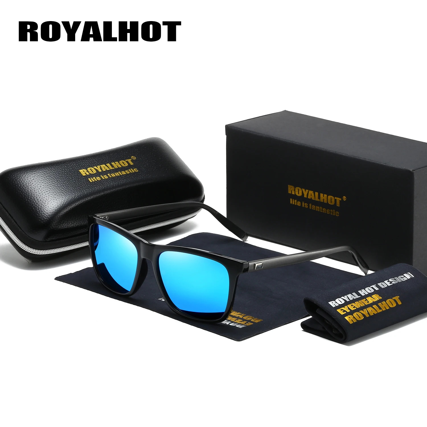 

RoyalHot Men Women Polarized Square Aluminum Magnesium Frame Sunglasses Driving Sun Glasses Shades Oculos masculino Male 90083