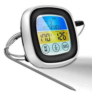 

Barbecue Thermometer Magnet Adsorption Programmable Food Digital Display Touching Screen Outdoor Digital Temperatures Timer h2