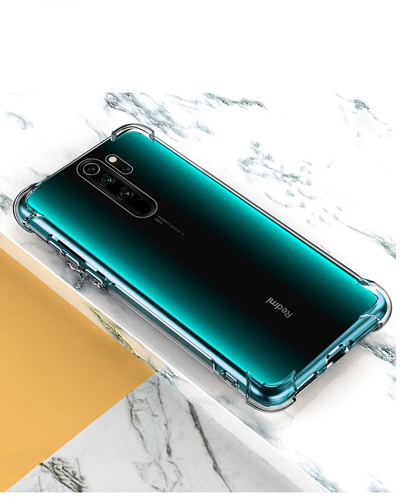 

For Xiaomi redmi Note 8 Pro Case Four Angles Soft TPU Silicone Case For Xiaomi redmi Note 8 Pro 1.5mm Transparent Phone Case #