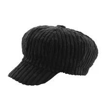 Новинка, Осень-зима, Вельветовая Женская кепка, Повседневная однотонная шапка для художника, s шапка, Круглая Шапка,,, H1