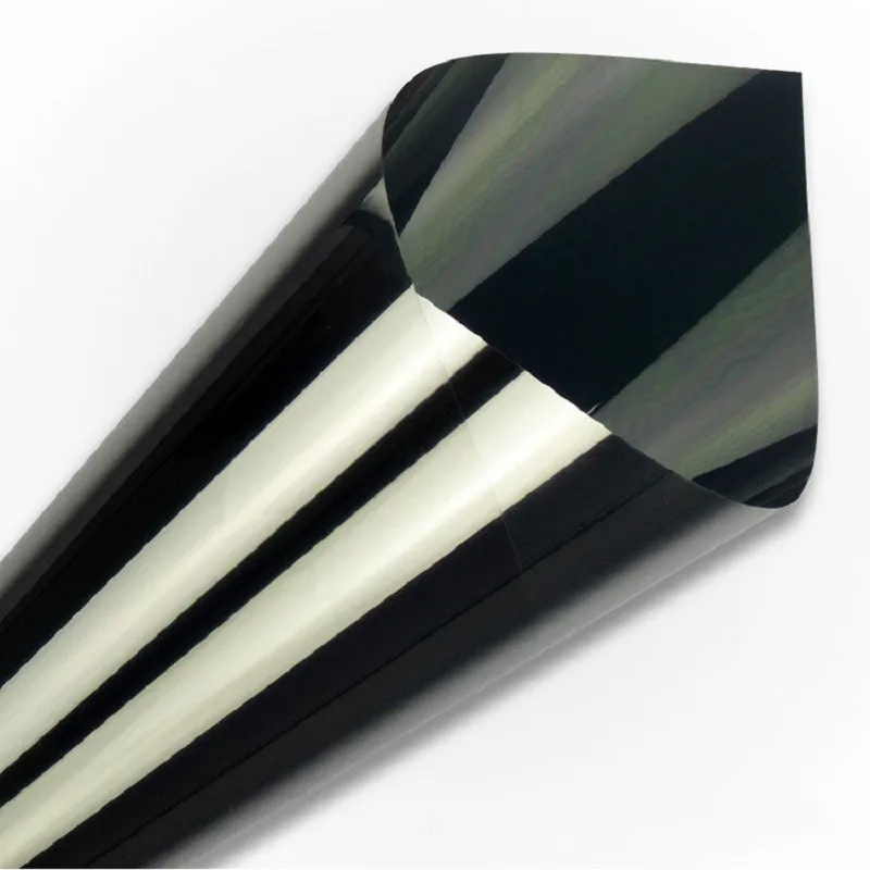 Black Silver 55 см х 5 м солнцезащитный стеклянный стикер с контролем тепла энергосберегающий взрывозащищенный самоклеящийся зеркальный эффект частная декоративная фольга - Цвет: Black Silver